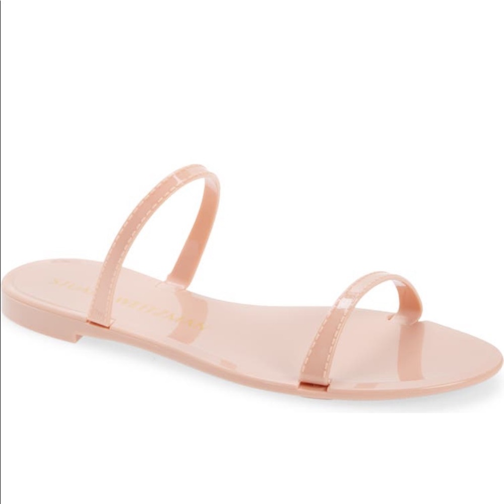 Stuart Weitzman Sawyer Slide Nude Tan Poudre Size 7